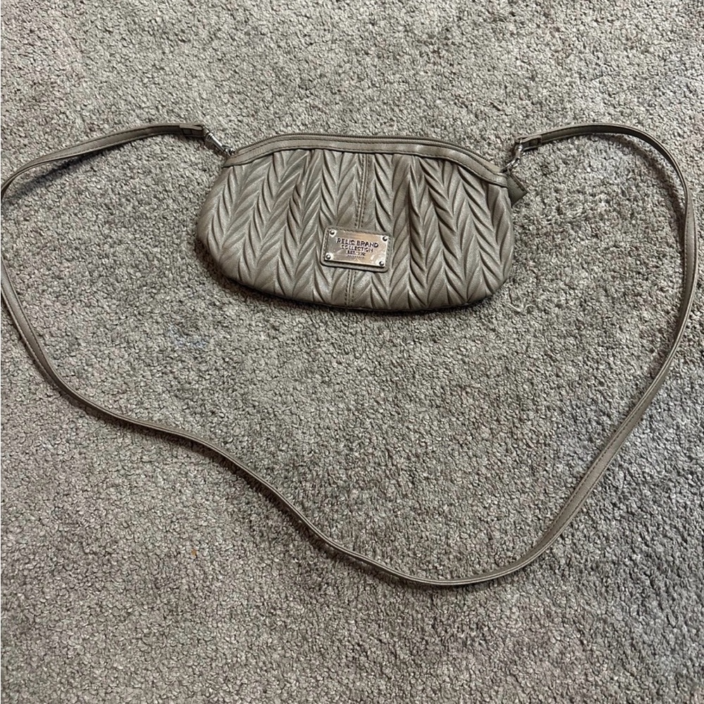 Relic Metallic Gray Crossbody Bag